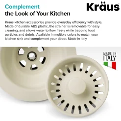 KRAUS Color Matched Kitchen Sink Strainer