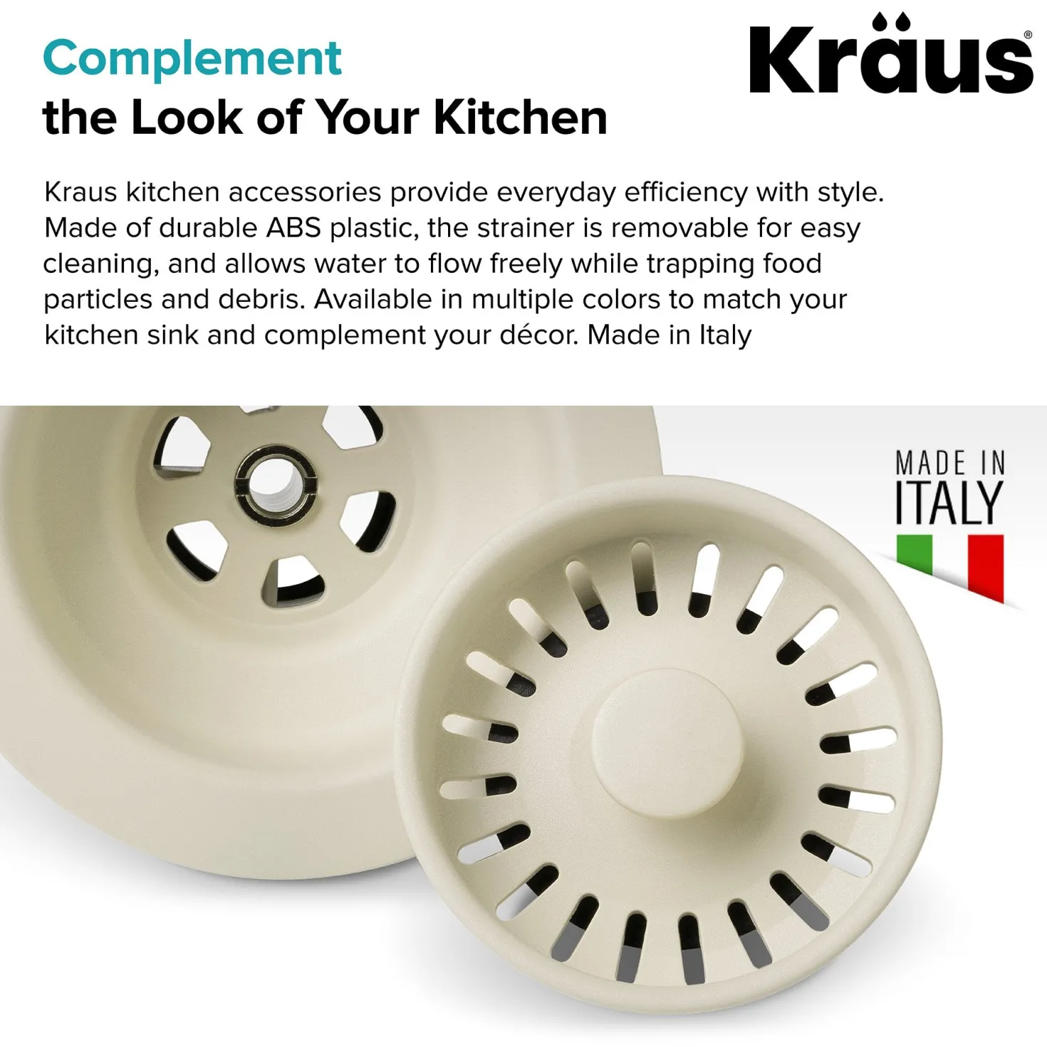 KRAUS Color Matched Kitchen Sink Strainer