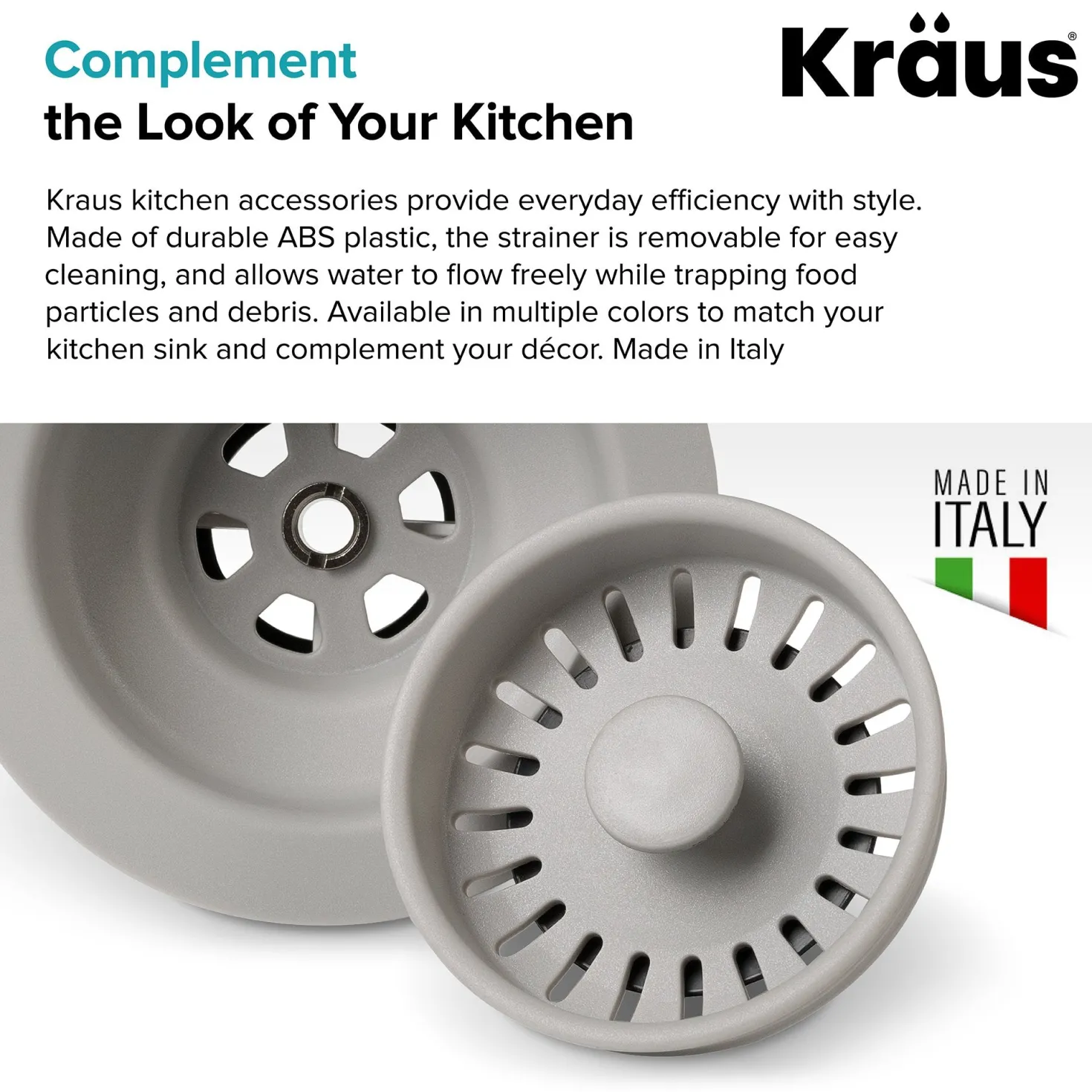 KRAUS Color Matched Kitchen Sink Strainer