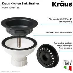KRAUS Color Matched Kitchen Sink Strainer