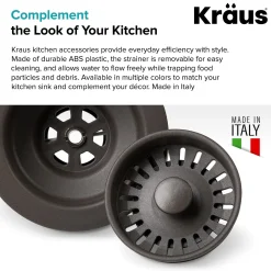 KRAUS Color Matched Kitchen Sink Strainer