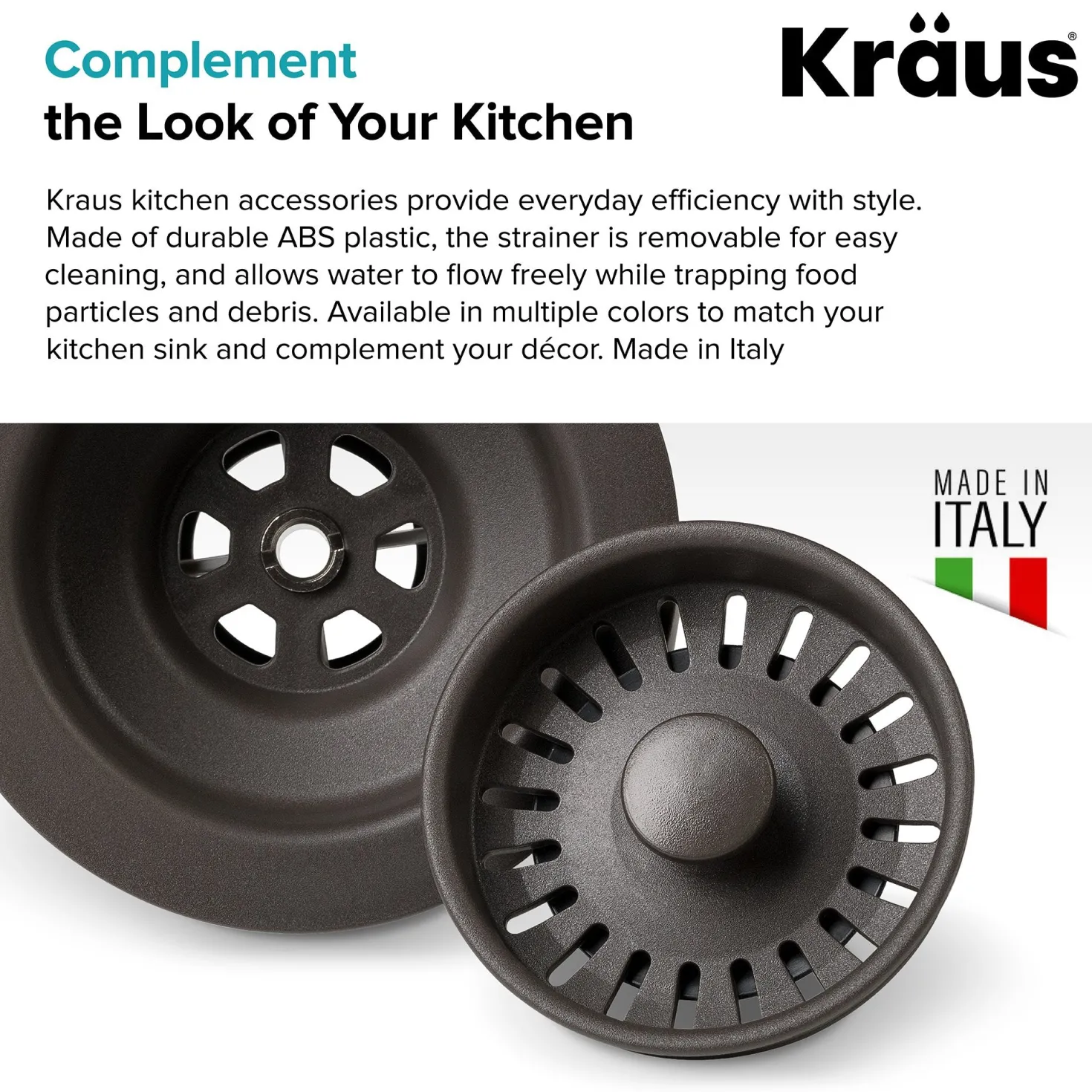 KRAUS Color Matched Kitchen Sink Strainer