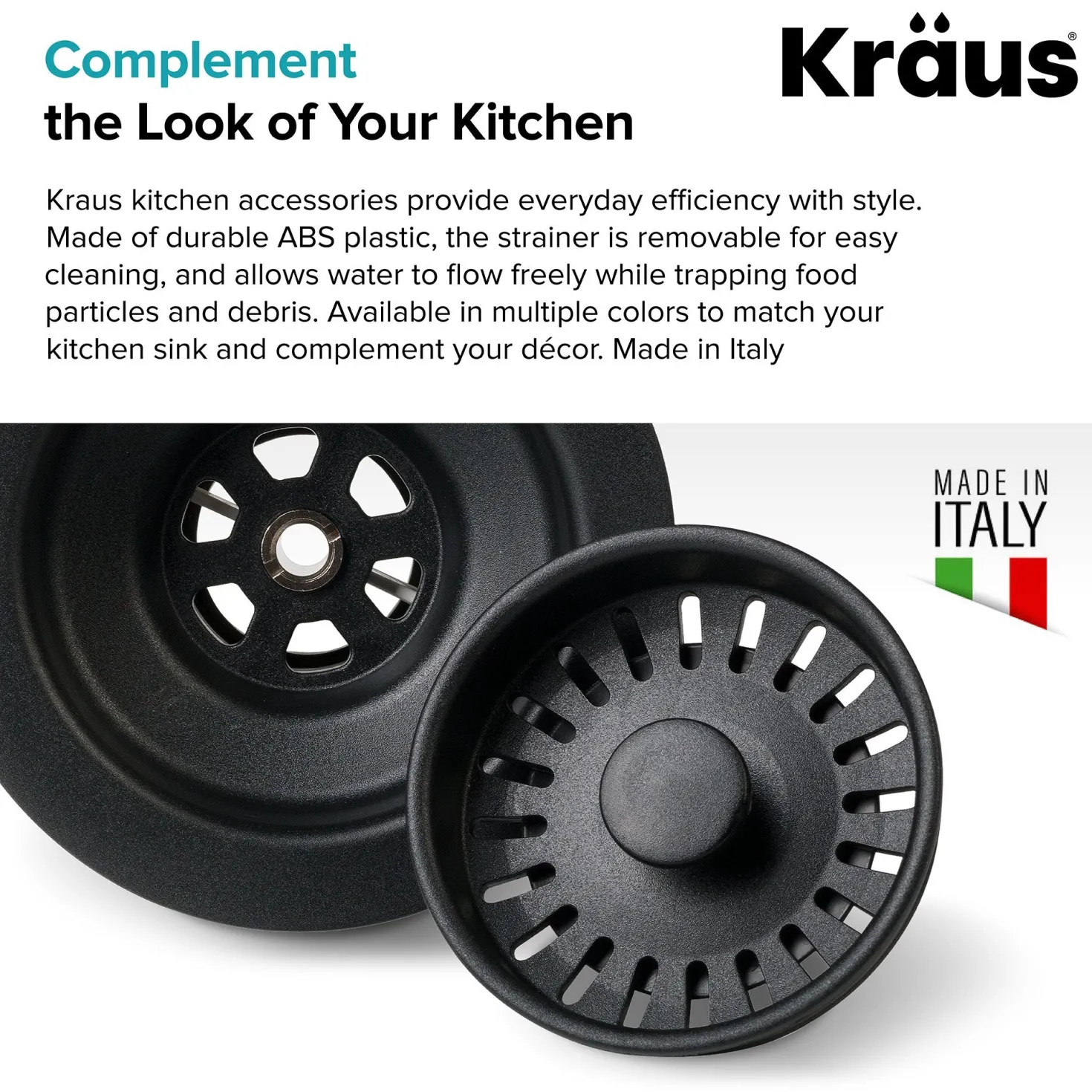 KRAUS Color Matched Kitchen Sink Strainer