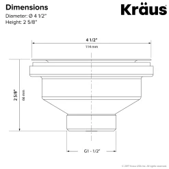 KRAUS Color Matched Kitchen Sink Strainer