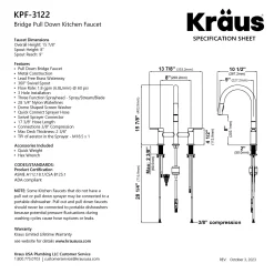 KRAUS Contemporary Bridge Kitchen Faucet with Spray-Head in Antique Bronze