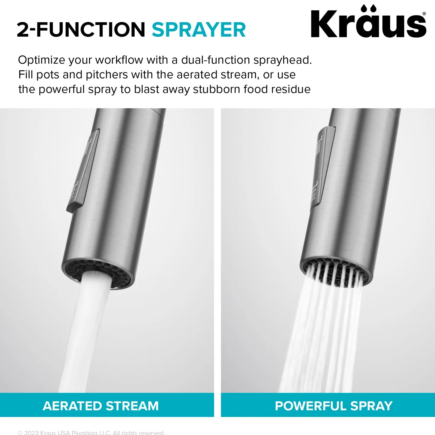 KRAUS Contemporary Bridge Kitchen Faucet with Spray-Head in Antique Bronze
