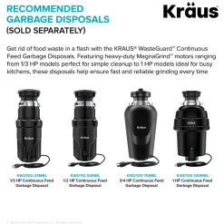 KRAUS Contemporary Flat Top Button Garbage Disposal Air Switch Kit in Antique Champagne Bronze