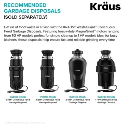 KRAUS Contemporary Flat Top Garbage Disposal Air Switch Button Matte Black