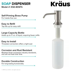KRAUS Deck Mount Kitchen Soap Dispenser