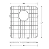 KRAUS Dex Series 17 Inch Stainless Steel Kitchen Sink Bottom Grid with Soft Rubber Bumpers