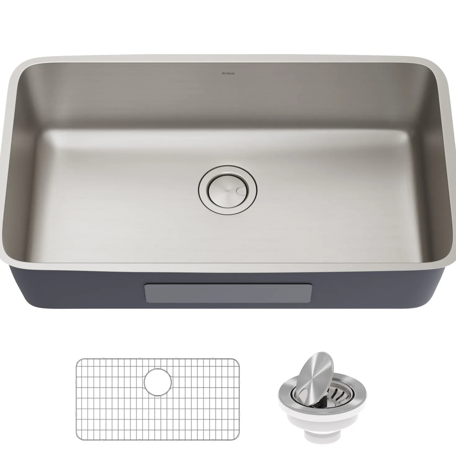 KRAUS Dex 33" Undermount 16 Gauge Stainless Steel Kitchen Sink