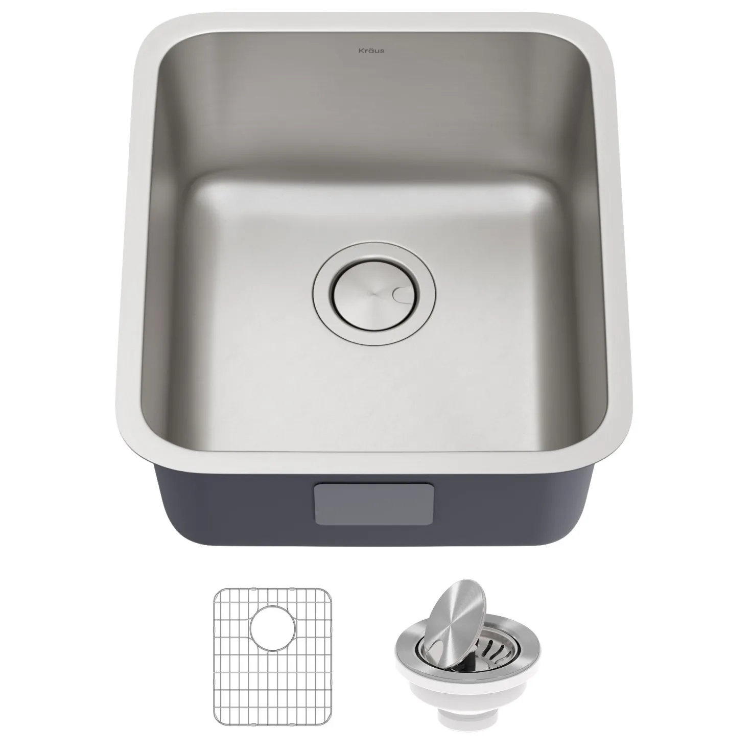 KRAUS Dex 17" Undermount 16 Gauge Stainless Steel Kitchen Sink