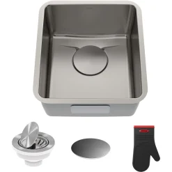 KRAUS Dex 17" Undermount16 Gauge Stainless Steel Kitchen Sink with VersiDrain