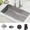 KRAUS Dex 33" Undermount 16 Gauge Stainless Steel Kitchen Sink with VersiDrain