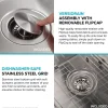 KRAUS Dex 25" Undermount 16 Gauge Stainless Steel Kitchen Sink