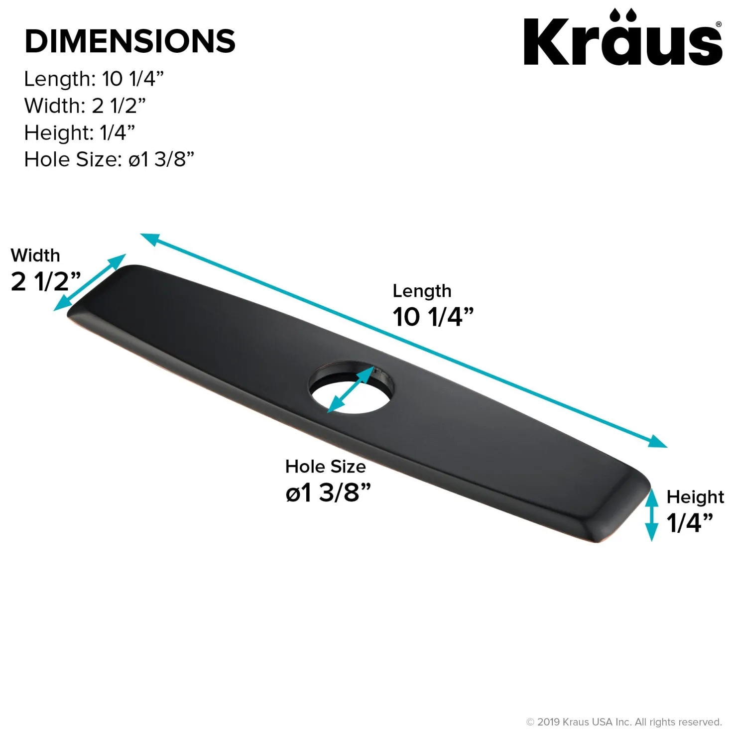 KRAUS DP02 Deck Plate for Kitchen Faucet