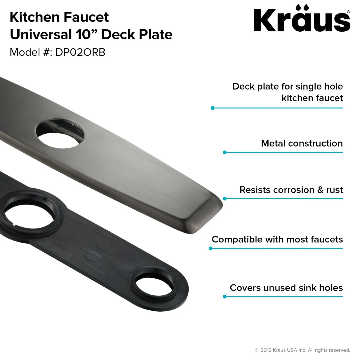 KRAUS DP02 Deck Plate for Kitchen Faucet