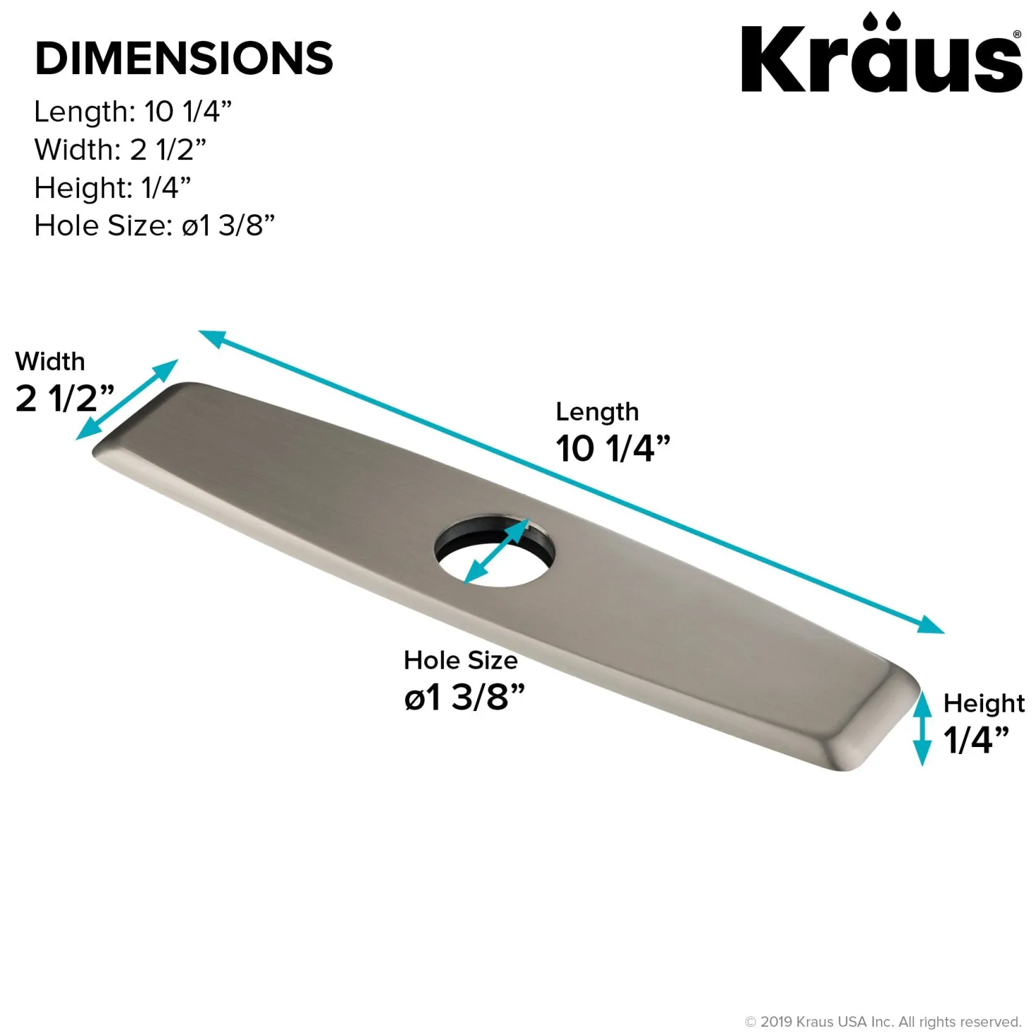 KRAUS DP02 Deck Plate for Kitchen Faucet