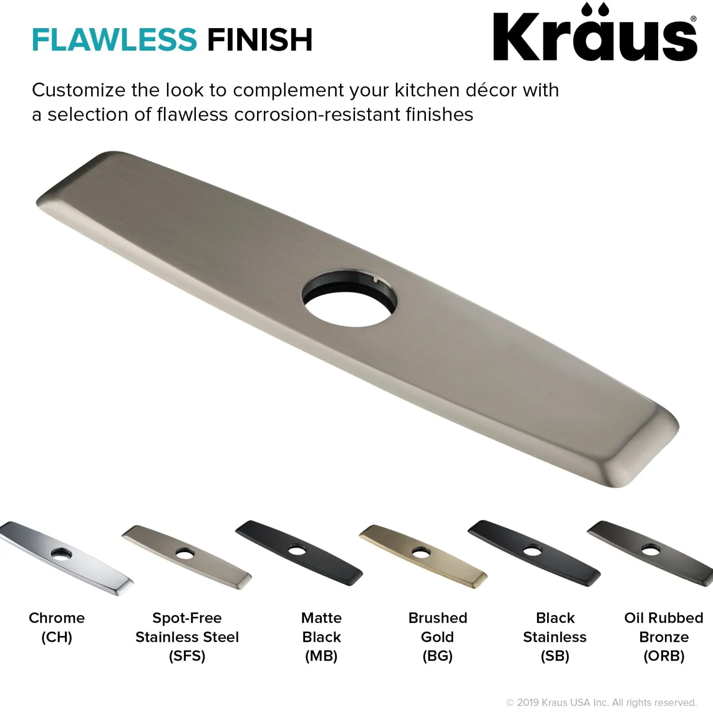 KRAUS DP02 Deck Plate for Kitchen Faucet