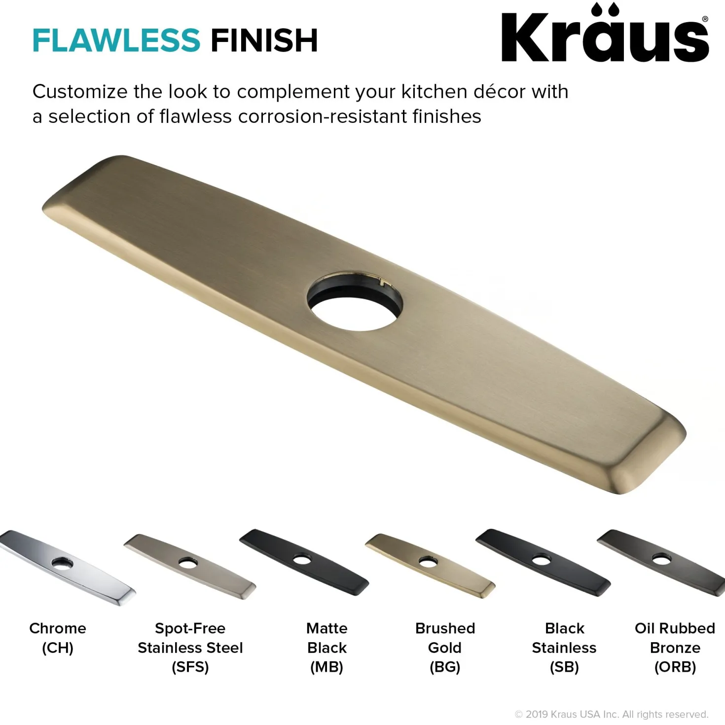 KRAUS DP02 Deck Plate for Kitchen Faucet