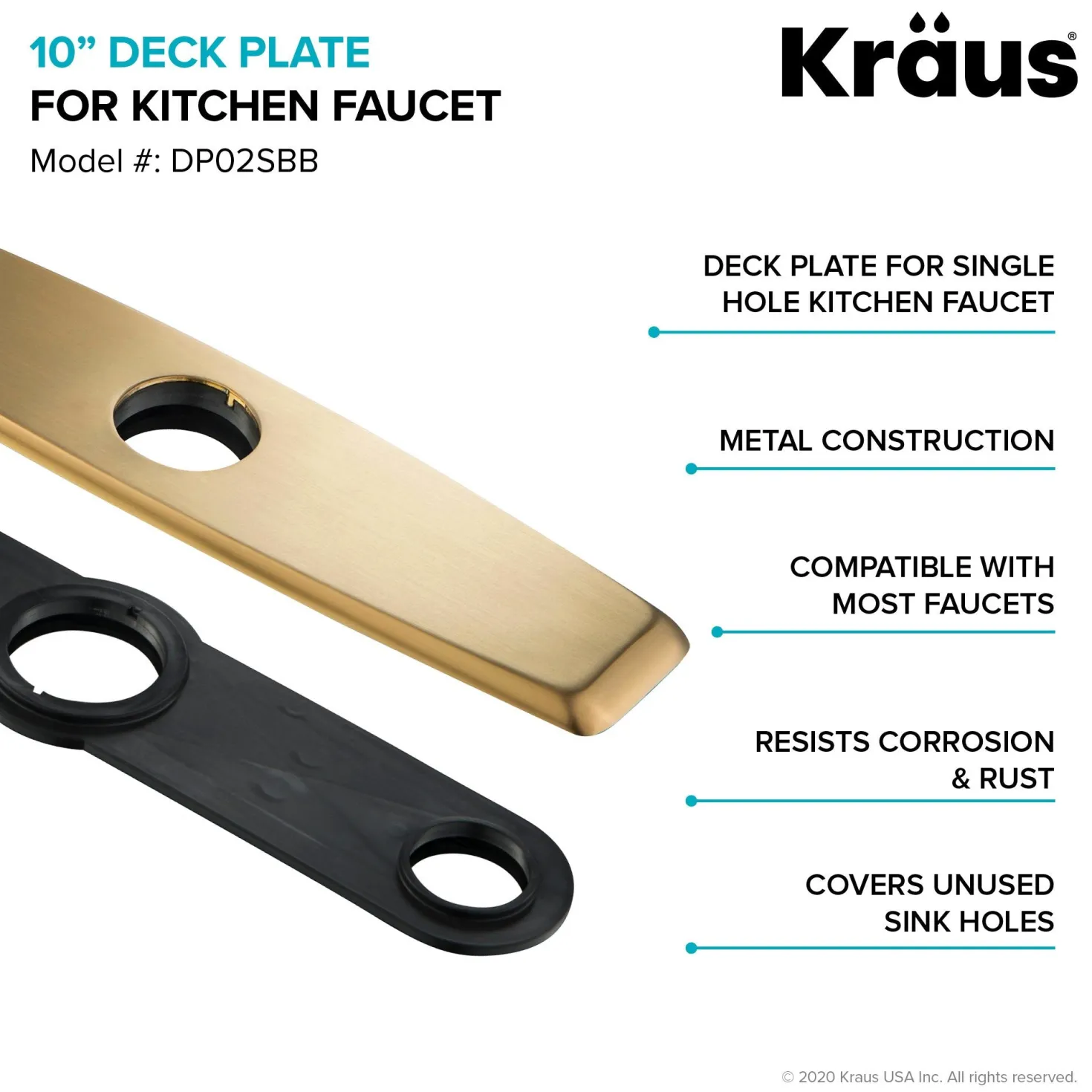 KRAUS DP02 Deck Plate for Kitchen Faucet