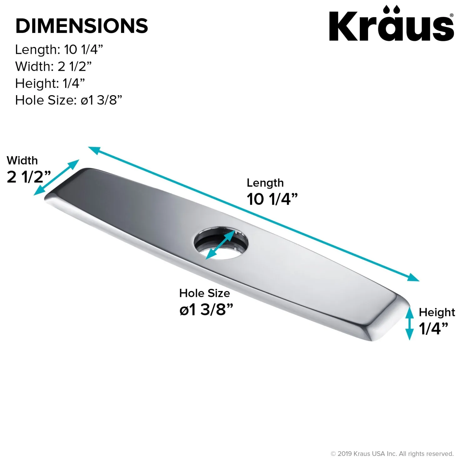 KRAUS DP02 Deck Plate for Kitchen Faucet