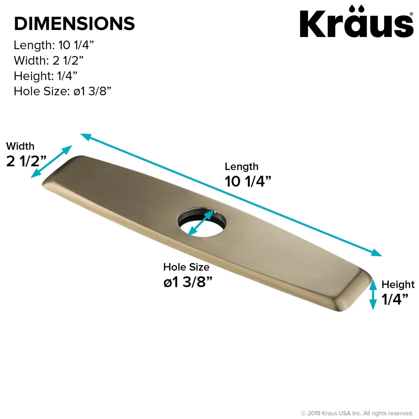 KRAUS DP02 Deck Plate for Kitchen Faucet