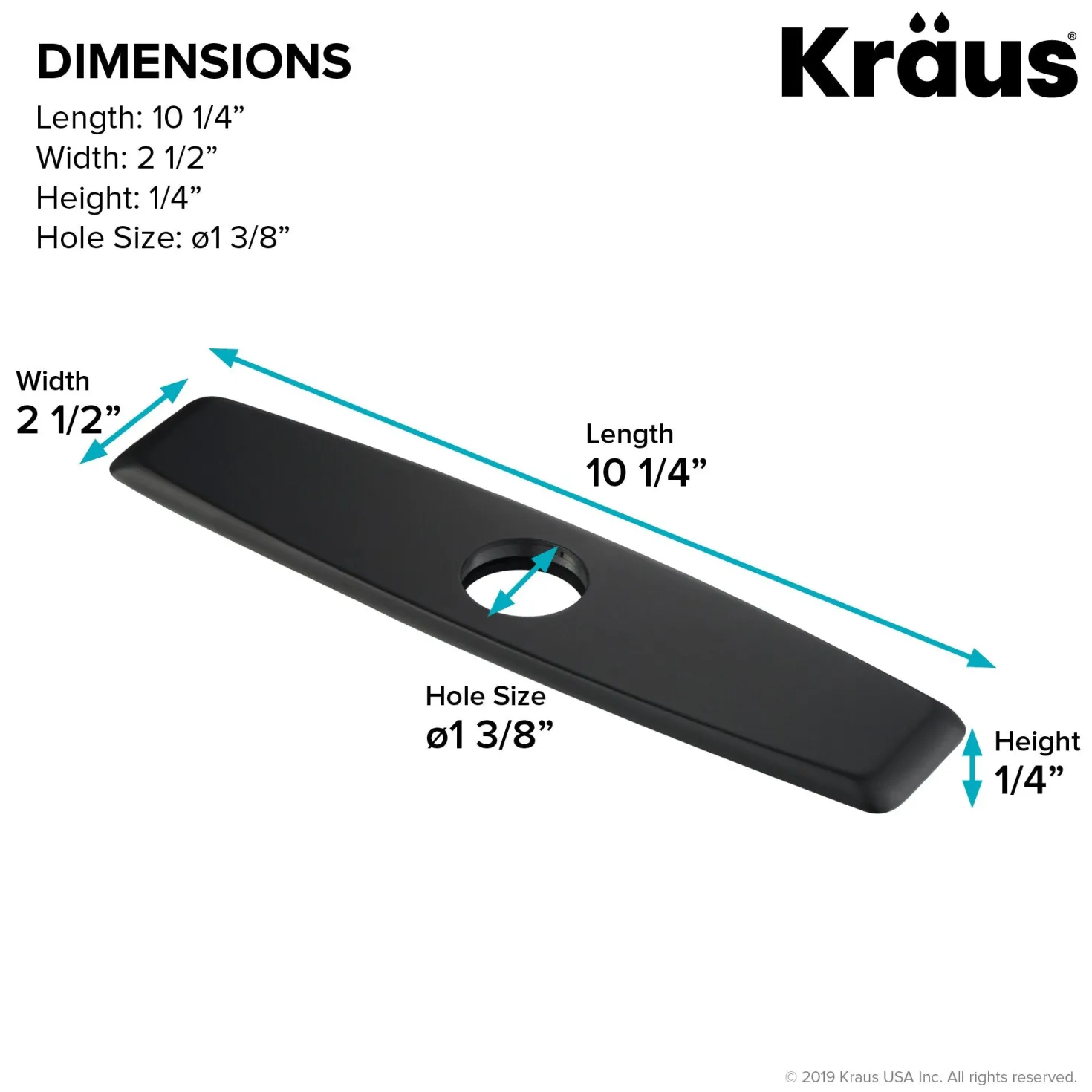 KRAUS DP02 Deck Plate for Kitchen Faucet