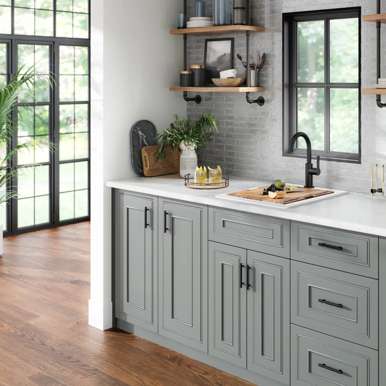KRAUS 18” Drop-In Granite Composite Workstation Kitchen Bar Sink in White