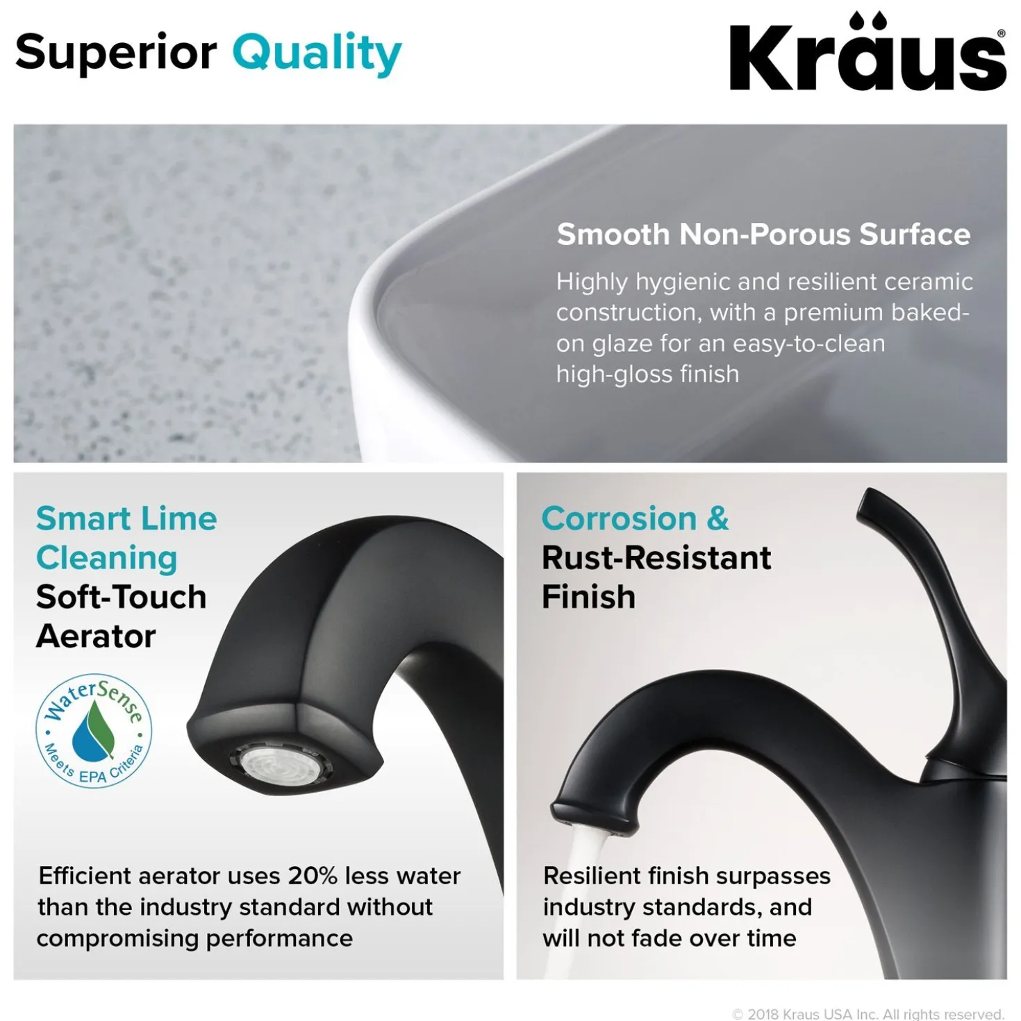 KRAUS Elavo 19-Inch Modern Rectangular White Porcelain Ceramic Bathroom Vessel Sink and Arlo Faucet Combo Set with Pop-Up Drain