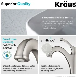 KRAUS Elavo 19-Inch Modern Rectangular White Porcelain Ceramic Bathroom Vessel Sink and Arlo Faucet Combo Set with Pop-Up Drain