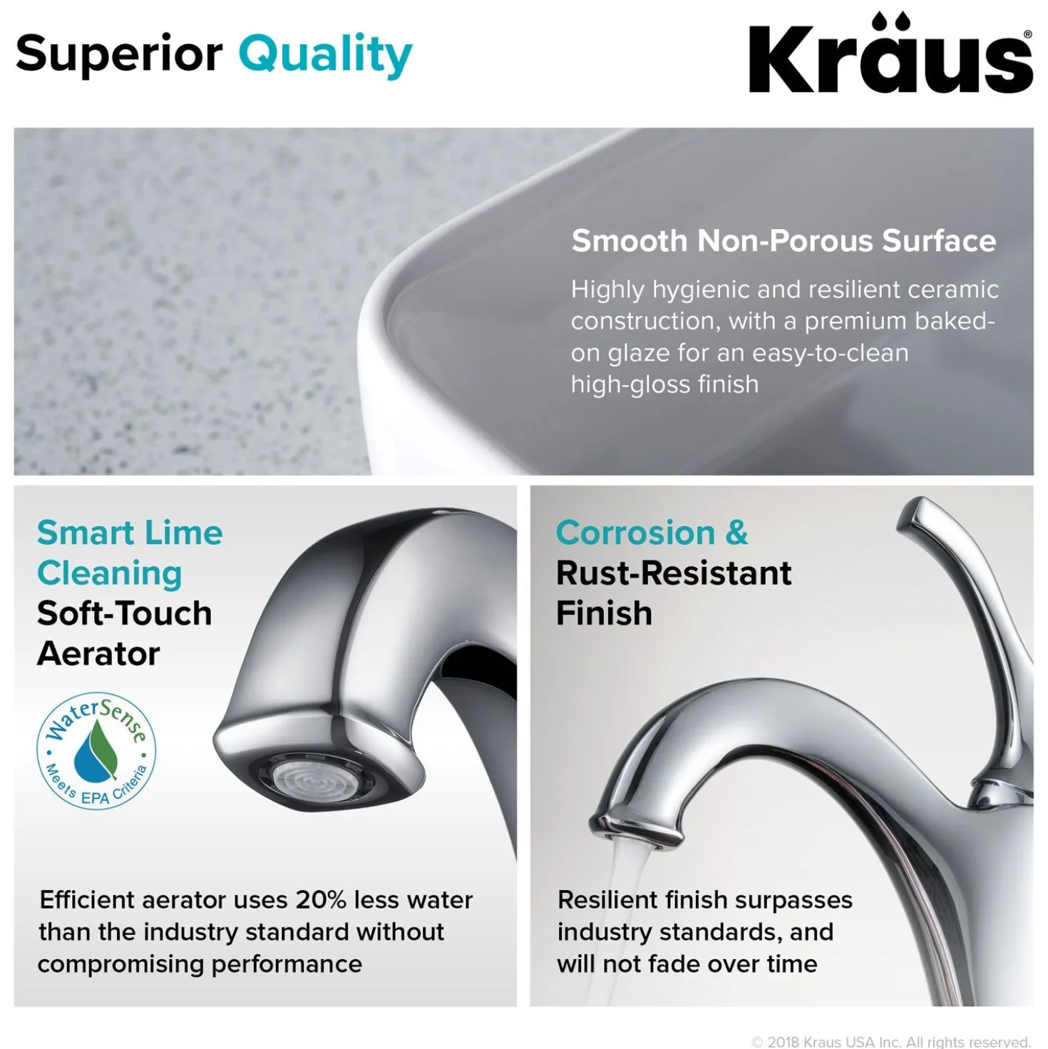 KRAUS Elavo 19-Inch Modern Rectangular White Porcelain Ceramic Bathroom Vessel Sink and Arlo Faucet Combo Set with Pop-Up Drain