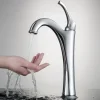 KRAUS Elavo 14-Inch Round White Porcelain Ceramic Bathroom Vessel Sink and Arlo Faucet Combo Set with Pop-Up Drain