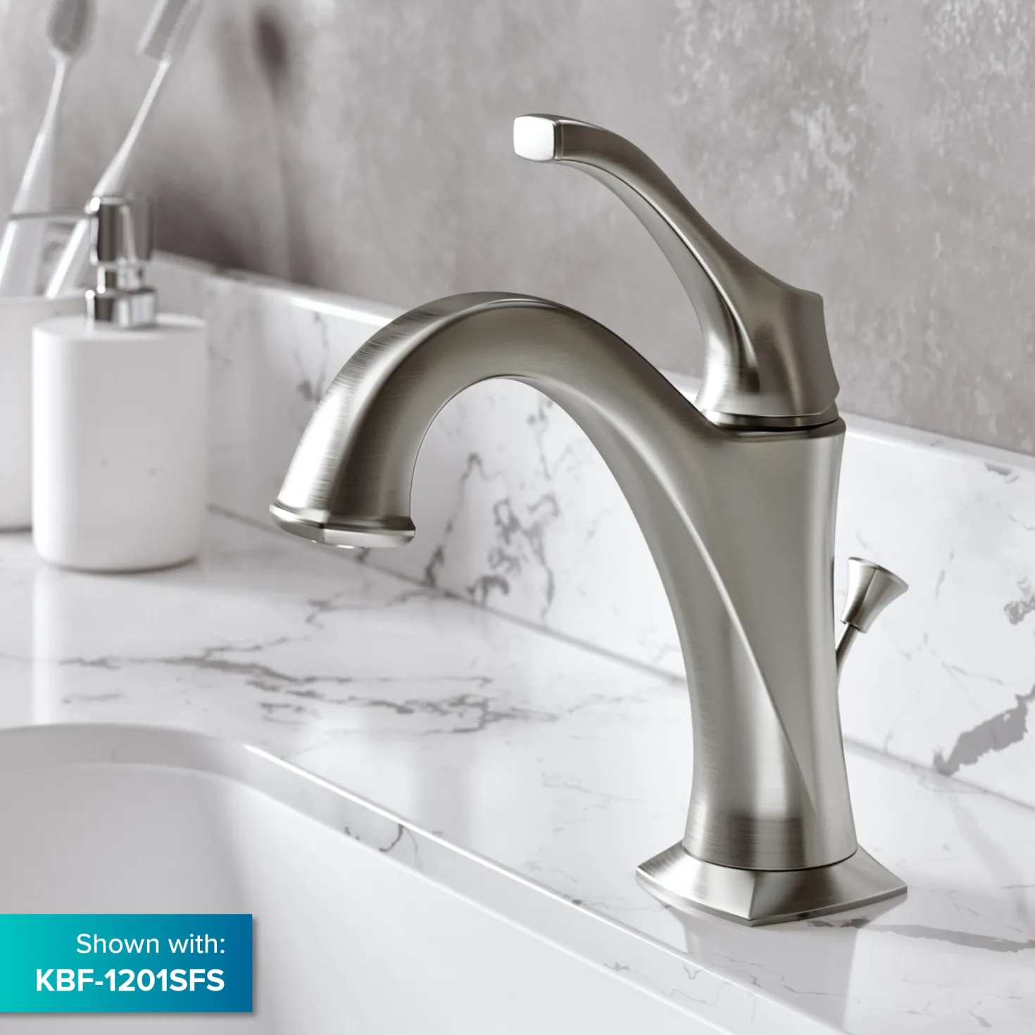 KRAUS Elavo Large Rectangular Ceramic Undermount Bathroom Sink in White with Overflow