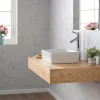KRAUS Elavo Modern Rectangular Vessel White Porcelain Bathroom Sink, 19 " (2-Pack)