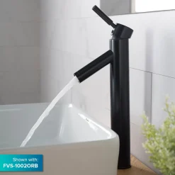 KRAUS Elavo Modern Rectangular Vessel White Porcelain Bathroom Sink, 19 
