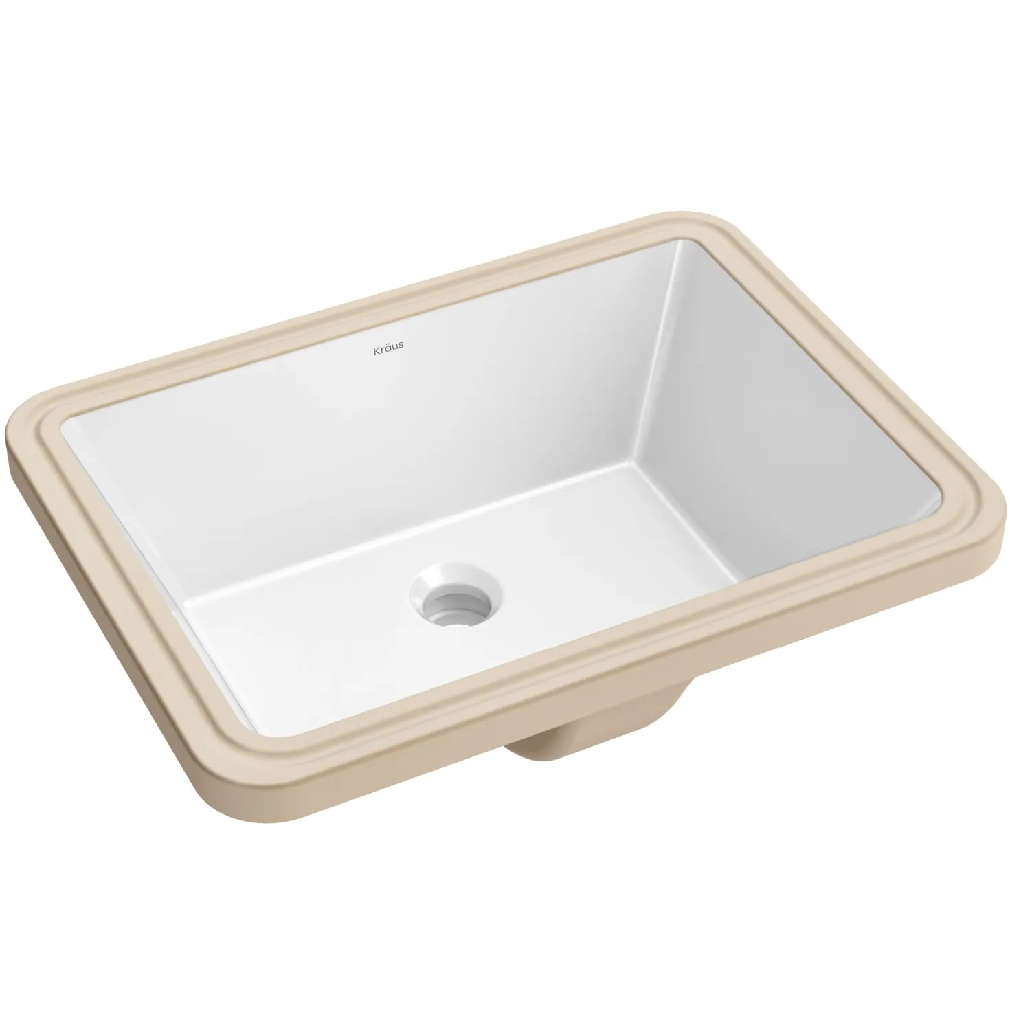 KRAUS Elavo 20-1/4" Rectangular Porcelain Undermount Bathroom Sink in White