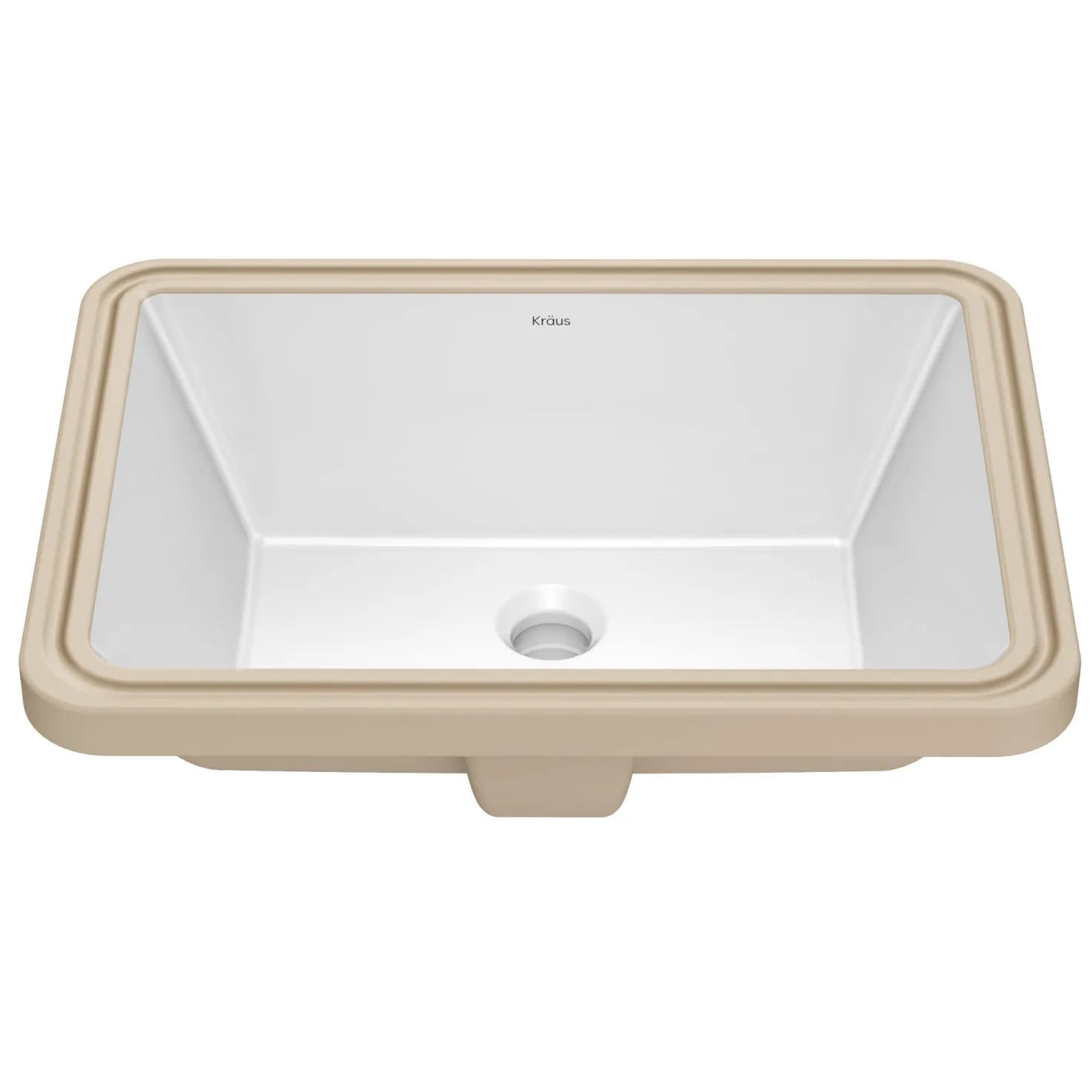 KRAUS Elavo 20-1/4" Rectangular Porcelain Undermount Bathroom Sink in White