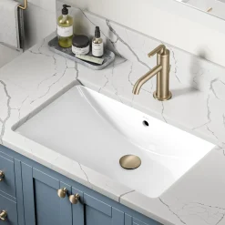KRAUS Elavo 23" Rectangular Porcelain Undermount Bathroom Sink in White