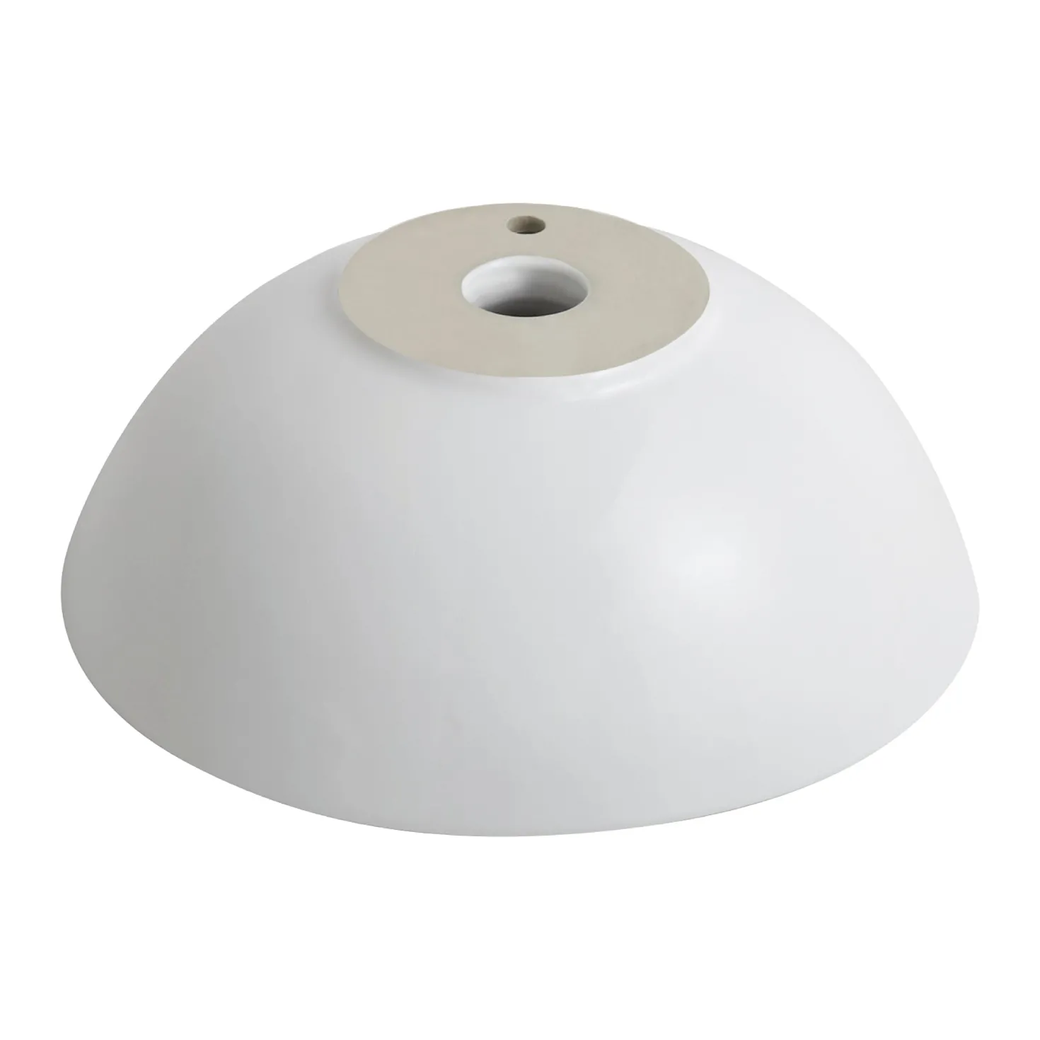 KRAUS ElavoWhite Ceramic Small Round Vessel Bathroom Sink & Pop Up drain