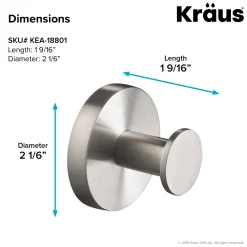 KRAUS Elie Bathroom Robe and Towel Hook