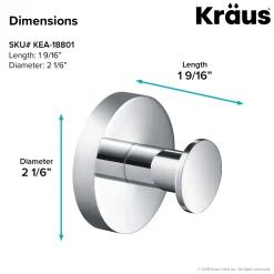 KRAUS Elie Bathroom Robe and Towel Hook