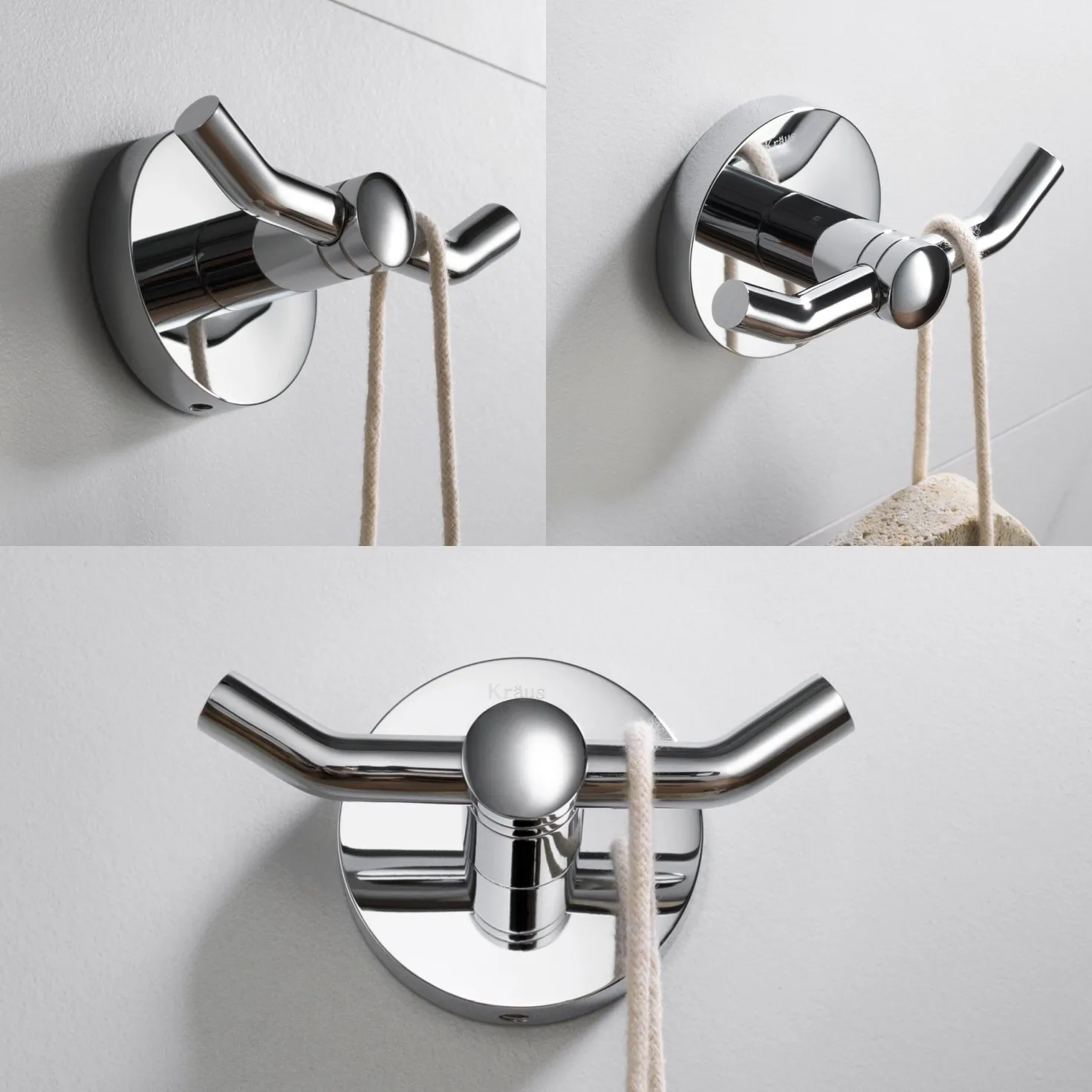 KRAUS Elie Bathroom Robe and Towel Double Hook