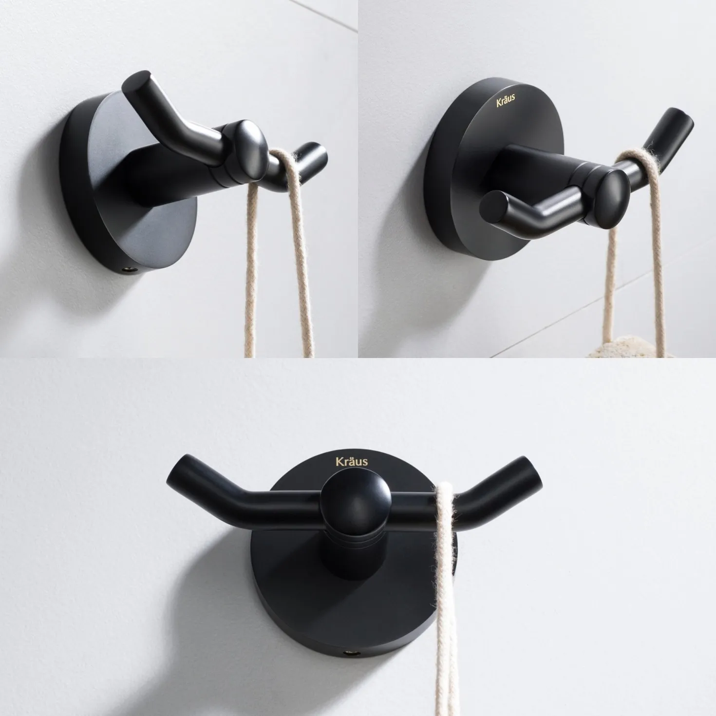KRAUS Elie Bathroom Robe and Towel Double Hook