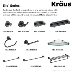 KRAUS Elie Bathroom Robe and Towel Double Hook
