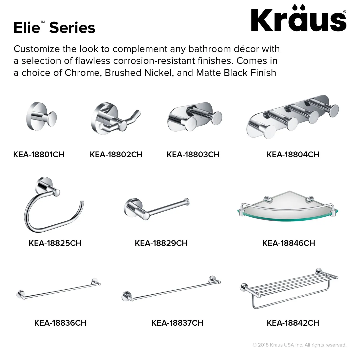 KRAUS Elie Bathroom Robe and Towel Double Hook