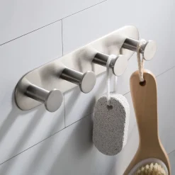KRAUS Elie Bathroom Robe and Towel Hook Rack with 4 Hooks