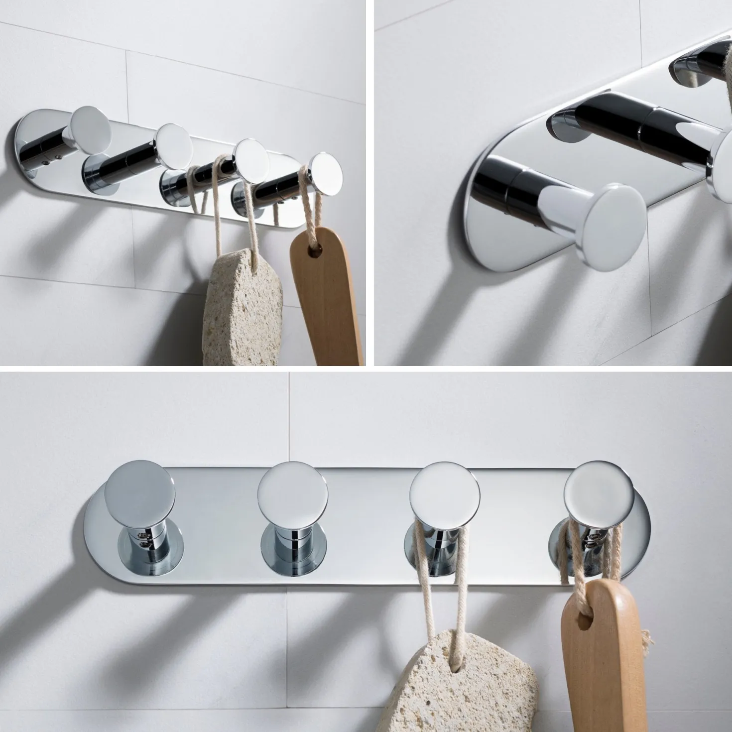 KRAUS Elie Bathroom Robe and Towel Hook Rack with 4 Hooks