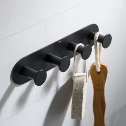 KRAUS Elie Bathroom Robe and Towel Hook Rack with 4 Hooks