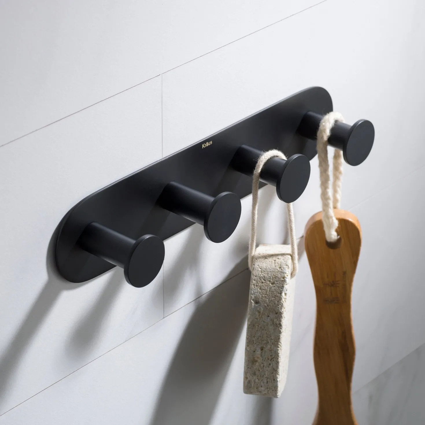 KRAUS Elie Bathroom Robe and Towel Hook Rack with 4 Hooks